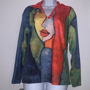 Colorful Abstract Long Sleeve Top
